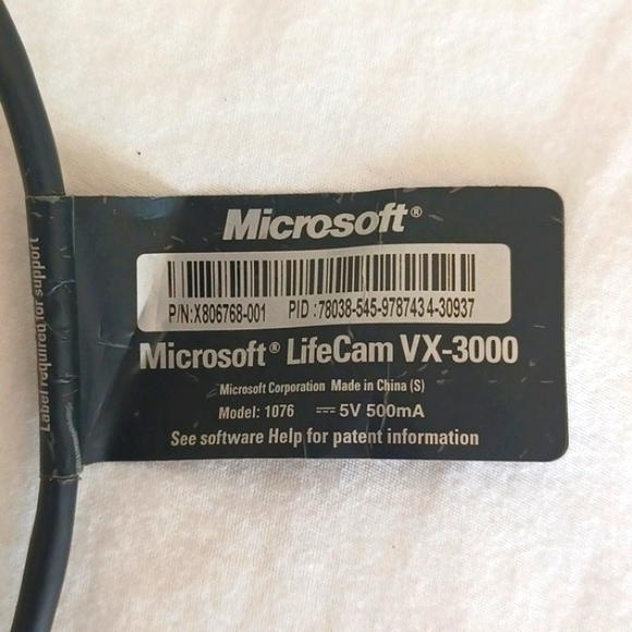 Microsoft LifeCam VX-3000 Wired USB Webcam, Model 1076 - Picture 7 of 12